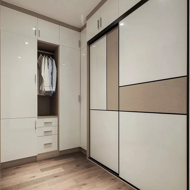 Weiße Melamin -Schlafzimmergarderobe